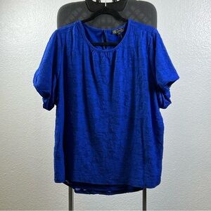 DG2 by Diane Gilman Blue Women's Top Size 1X